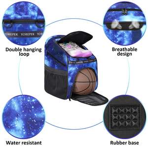 <span class=keywords><strong>Mochila</strong></span> de Baloncesto Resistente al Agua con Compartimento para Zapatos y Soporte para Balón, <span class=keywords><strong>Mochila</strong></span> Deportiva para Hija o Hijo - Product Image 4