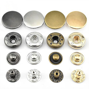 Özel Logo paslanmaz çelik kaplama <span class=keywords><strong>Snap</strong></span> düğmesi 4 parça çıtçıt giyim için - Product Image 1