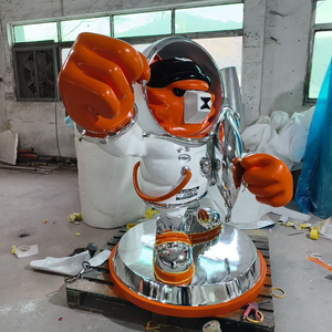 Sculpture en fibre de verre décorative à grande échelle, images d'animaux de dessin animé, processus de galvanoplastie personnalisé, résine, affichage artistique - Product Image 2