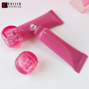 10ml/15ml OEM 맞춤형 PETG 볼 립 글로스 튜브 빈 화장품 포장 아이 크림 튜브 스크류 캡 부드러운 실리콘 어플리케이터 - Product Image 1
