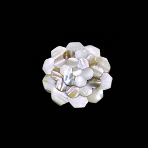 Round Shape Mother of Pearl Framed <b>Mirror</b> Beautifully Crafted Decorative Piece for Entryways from India - Product Image 1