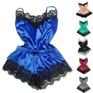 Fashion Woman 2pcs Sleepwear <b>Sexy</b> Shorts Pajamas Set <b>Women</b> Ladies Pajama Party Set Sleepwear <b>Nightwear</b> - Product Image 1