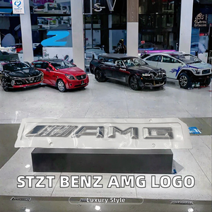 สติกเกอร์โลโก้ STZT Luxury 2228170014 ABS โครเมียมเงา สำหรับรถเบนซ์ AMG ติดท้ายรถ ปรับขนาดได้ตามต้องการสำหรับตกแต่งตัวถังรถ - Product Image 2