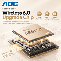 Écouteurs sans fil TWS AOC, nouvelle génération, avec micro, appels clairs, technologie ENC, charge rapide, légers