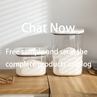 ANYA Contenant de stockage alimentaire en plastique transparent hermétique de grande taille au design moderne, distributeur de farine, de riz et de céréales, organisateur de cuisine avec couvercles