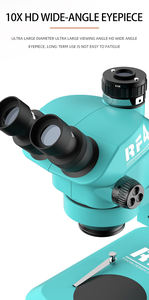 工場価格 RF4 RF7050TV ステレオ三眼顕微鏡 PCB BGA 携帯修理用 144 LEDライト 7-50倍顕微鏡 - Product Image 5