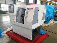 Torno CNC de bancada inclinada CK32P con guías lineales, máquina de torneado automática para piezas de eje, piezas de disco y piezas con ranuras roscadas