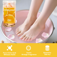 Nail Legend Orange Spa Comprimés 250g Dissolvez vite le parfum d'orange organique fort pour le salon Soins des pieds Manucure et pédicure