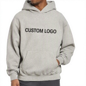 เสื้อฮู้ดดี้โอเวอร์ไซส์แบบหนาสำหรับขายส่ง OEM, เสื้อฮู้ดดี้ผู้ชายสไตล์ลำลองแบบไหล่ตก, เสื้อฮู้ดดี้ผ้าฟลีซพิมพ์ลายตามสั่ง - Product Image 3