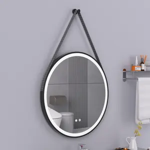 Decorative Stainless steel Round Mirror Bathroom Waterproof Led Shower Mirror