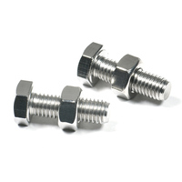 Promo Panas! Supplier Cina Baut Kepala Heksagonal Stainless Steel M4-M18 Finishing Polos dengan Satu Mur untuk Pengencangan Umum