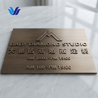 Plaque en bronze personnalisée Hongsen, plaque de porte d'hôtel, plaque commémorative en laiton, fonte de bronze, plaque en métal gravée