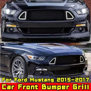Parrilla Delantera para Auto, Parrilla Deportiva Compatible con Ford Mustang 2015-2017, Kit de Carrocería, Accesorios para Auto - Product Image 4