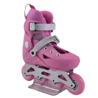 Sepatu Roda Anak YSMLE Freestyle 4 Roda, Dapat Disesuaikan, Rangka Aluminium, Cangkang Plastik, Sepatu Roda Inline untuk Pemula, Laris