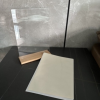 Support de menu/table en acrylique transparent personnalisé double face en forme de L/T pour affiches A4/A5/A6