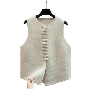 Chaleco de Lana para Mujer, Tejido, con Botones, Estampado, Ecológico, a la Moda, Otoño 2026, Venta al Por Mayor de Boutique - Product Image 2