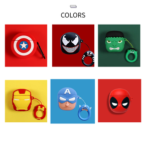 Fundas de Silicona de <span class=keywords><strong>Marvel</strong></span> Iron Man, Kobe, Spiderman y Black Panther para Airpods 1/<span class=keywords><strong>2</strong></span>, Protectoras para Auriculares Inalámbricos, Funda de Carga - Product Image 2