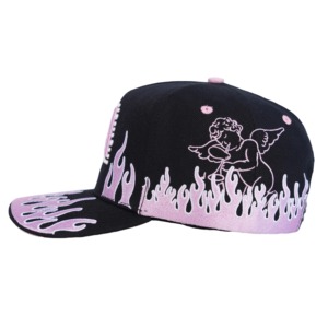 Casquette de baseball TCAP Chine à 5 panneaux en acrylique et laine avec broderie personnalisée et perles - Product Image 3