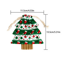 Lot d'ornements suspendus de Noël, décorations de poche, pendentifs pour décorations de scène, accessoires pour arbre de Noël, sac de rangement pour cadeaux