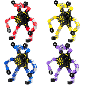 Fidget Spinners Transformables 4 Pièces pour Enfants et Adultes, Jouets Sensoriels Anti-Stress TDAH, Cadeaux pour Enfants, Fidget Spinner - Product Image 1