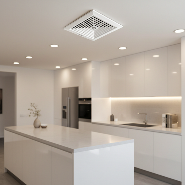 Jinling CB Certified Capacitor Motor Exhaust Fan Button Control for Lavatory Lobby Ceiling Tubular Sirocco Full Metal