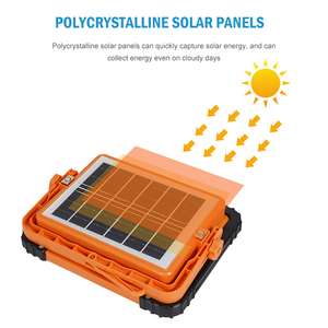 GUNU โคมไฟฟลัดไลท์ LED พลังงานแสงอาทิตย์, Ip66กลางแจ้ง SMD อะลูมิเนียมหล่อแบบพกพากันน้ำ300วัตต์ - Product Image 4