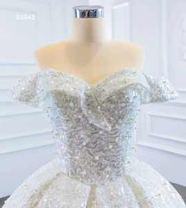 Princesse Robes <span class=keywords><strong>De</strong></span> Bal Hors Épaule Paillettes Ivoire Big Ball <span class=keywords><strong>Robe</strong></span> <span class=keywords><strong>De</strong></span> Mariée - Product Image 3