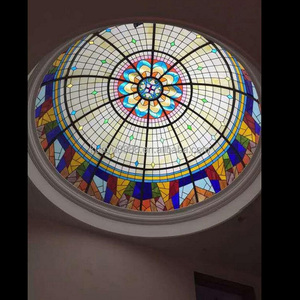 Dôme lumineux en vitrail personnalisé pour l'intérieur et l'extérieur, idéal pour l'éclairage et la décoration des halls, salles à manger et halls d'entrée - Product Image 3
