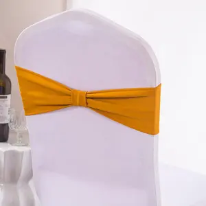 2023 novo poliéster spandex cadeira elástica cobre para decorar casamento festa hotel cadeira faixas