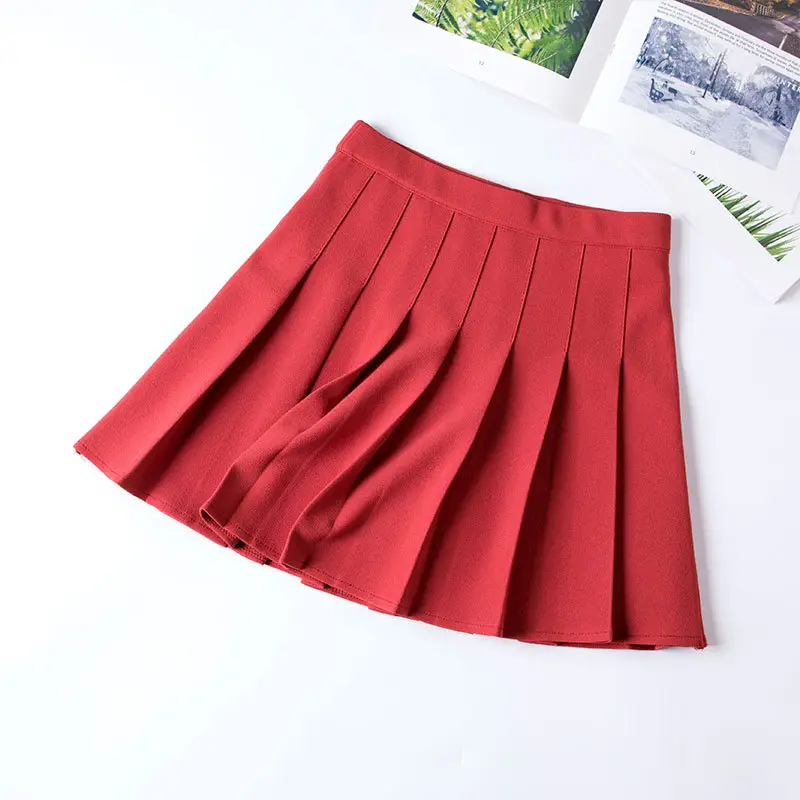 2024 Low MOQ Office Wear Short Skirt Sexy Pleated Skirt A Line High Waist Summer Casual Elastic