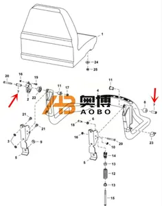 Buste pivotant en acier inoxydable 6715865, pour barre de siège