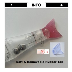 Nueva llegada 3 segmentos articulados Swimbait 16cm 59g Multi-Sección de cola suave en blanco señuelo de pesca cebo - Product Image 6