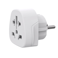 Adaptador de Viaje Universal Worldplug de 10A para Enchufes Europeos y Alemanes - Enchufe de Pared Internacional, Cargador de Corriente