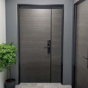 Portes d'entrée en bois élégantes et simples, adaptées aux appartements modernes, portes mère-enfant personnalisées et en gros - Product Image 6