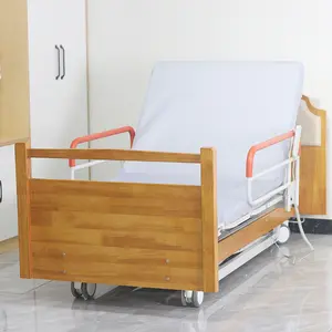Cama médica giratoria multifuncional para ancianos, cuidado del hogar, hospital
