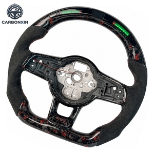 Volante de Cuero y Fibra de Carbono para Volkswagen VW Golf 5 6 7 R MK6 MK7 MK8 Jetta Passat B8 Polo Tiguan GTI - Product Image 3