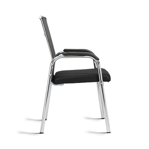 Fauteuil de Bureau en Filet de <span class=keywords><strong>Haute</strong></span> Qualité pour Mobilier Commercial <span class=keywords><strong>avec</strong></span> <span class=keywords><strong>Dossier</strong></span> en Nylon et Structure Robuste à Quatre Pieds Finition Chromée - Product Image 4