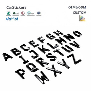 Letras 3D en Relieve, Negras, de Plástico ABS, para Matrículas de Automóviles, Fuente Legal para Carretera, Venta al Por Mayor - Product Image 1