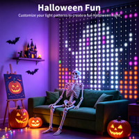 Rideau lumineux intelligent RGB USB, lumières décoratives pour mariage, Noël, extérieur, intérieur, mur