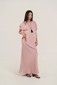 Jupes pour femmes en satin de soie mélangé, tissées, décontractées, mi-longues, à taille élastique, coupe trompette, teintes unies, légères, mi-épaisses, toutes saisons - Product Image 6