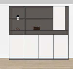 Luxury Modern MDF Wood Filing <b>Cabinets</b> Bookshelf-Multifunction Large Capacity for Home Bedroom Apartment Office Hospital Use - Product Image 2