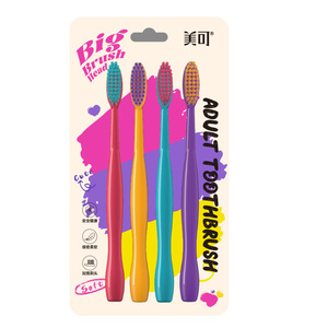 Olive <b>Head</b> <b>Toothbrush</b> 4 Pack Soft Bristle Adult Home Use Giant <b>Toothbrush</b> Oral Cleaning - Product Image 4