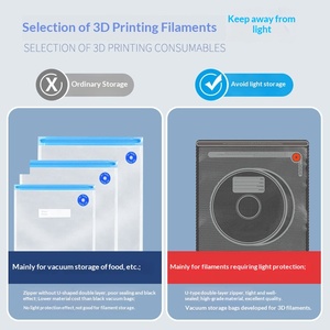 Sacchetto Riutilizzabile Nero Trasparente per Conservazione Sottovuoto con Valvola per Filamenti di Stampanti 3D, Resistente all'Umidità e all'Oscuramento della Luce - Product Image 4