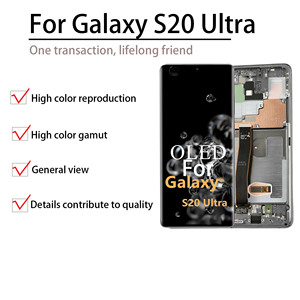 Display OLED da 6,9 Pollici di Alta Qualità con Touch Screen, Pannello Digitale di Ricambio con Cornice per Samsung <span class=keywords><strong>Galaxy</strong></span> <span class=keywords><strong>S20</strong></span> Ultra - Product Image 2