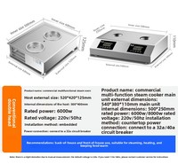Cuiseur vapeur électrique professionnel en acier inoxydable pour pains, facile à nettoyer, puissance réglable, avec garantie d'un an
