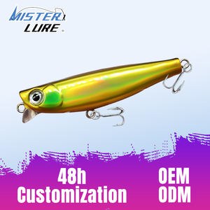 MISTER LURE Üst Su Yüzeyi Yapay Plastik Sert Yem Üçlü Kancalı ve 3D Gözlü Tatlı Su Sert Minnow Balıkçılık Yemi - Product Image 1