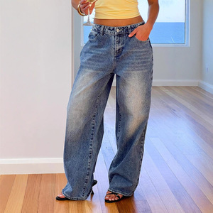<span class=keywords><strong>Jeans</strong></span> da Donna 2025 a Vita Alta, Gamba Larga, Pantaloni <span class=keywords><strong>Lunghi</strong></span> Estivi, <span class=keywords><strong>Jeans</strong></span> Vintage Baggy, Streetwear Casual, <span class=keywords><strong>Jeans</strong></span> Dritti da Donna - Product Image 1
