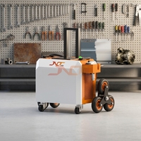 Équipement de nettoyage laser à fibre industriel 500W, fréquence 1-4000kHz, refroidissement par air, nettoyeur laser sur chariot pour métal, bois, peinture