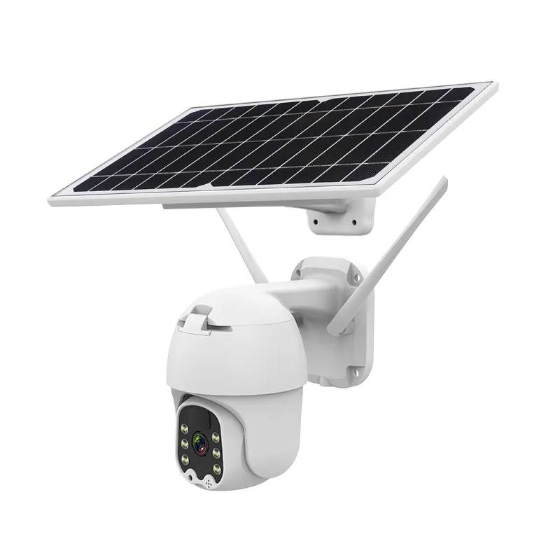 2020 2MP Wifi 4G Surveillance Outdoor Ptz Draadloze Cctv Ip Gsm Aangedreven Camera Zonnepaneel Met Batterij