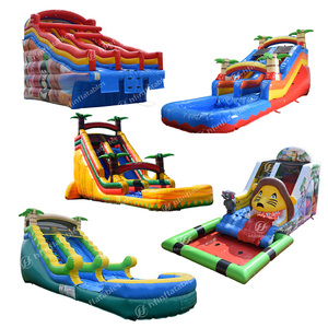 Toboggans gonflables commerciaux pour parc aquatique, double toboggan pour enfants de 24 pieds, à vendre - Product Image 3